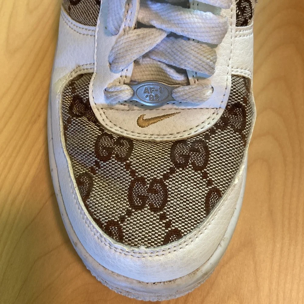 Gucci x Nike Air Force Ones in Brown - Picture 3 of 7